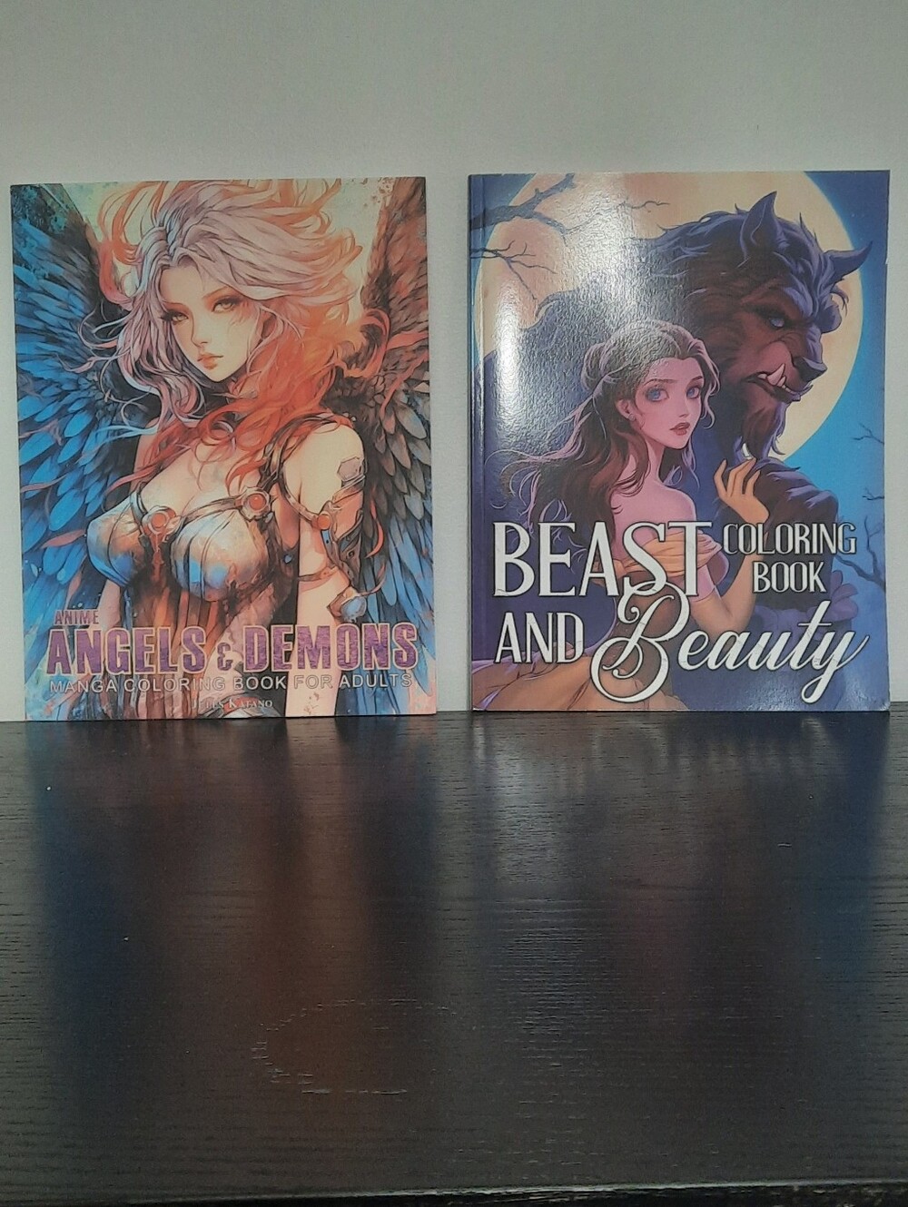 Set Of 2 Manga Style Coloring Books For Adults